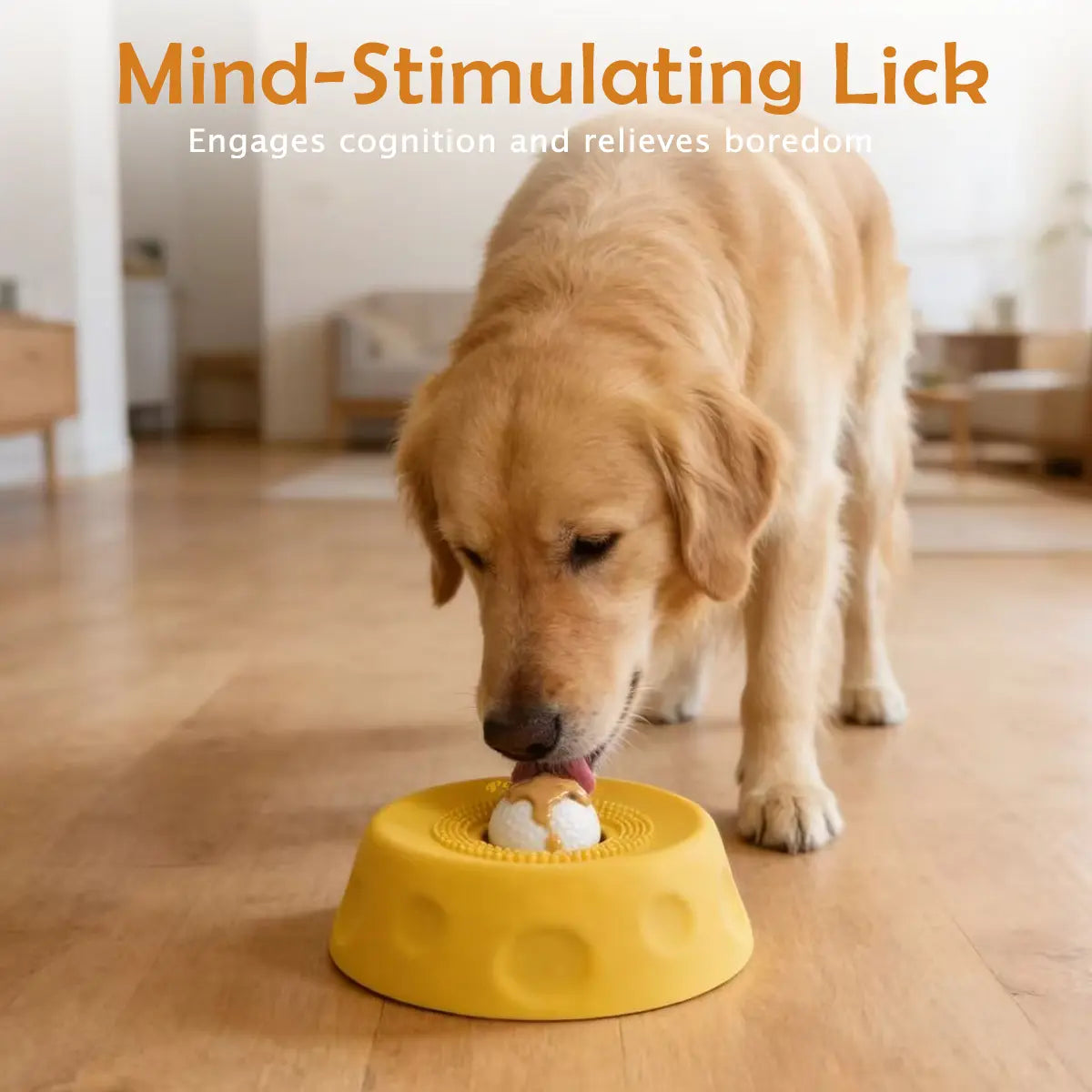 Pawpace Multi-Functional Dog Bowl - Slow Feeder and Lick Bowl with Ball for Oral Hygiene, Featuring 8 Suction Cups for Mess-Free Liquid Treat Enrichment