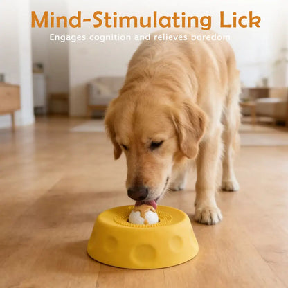 Pawpace Multi-Functional Dog Bowl - Slow Feeder and Lick Bowl with Ball for Oral Hygiene, Featuring 8 Suction Cups for Mess-Free Liquid Treat Enrichment