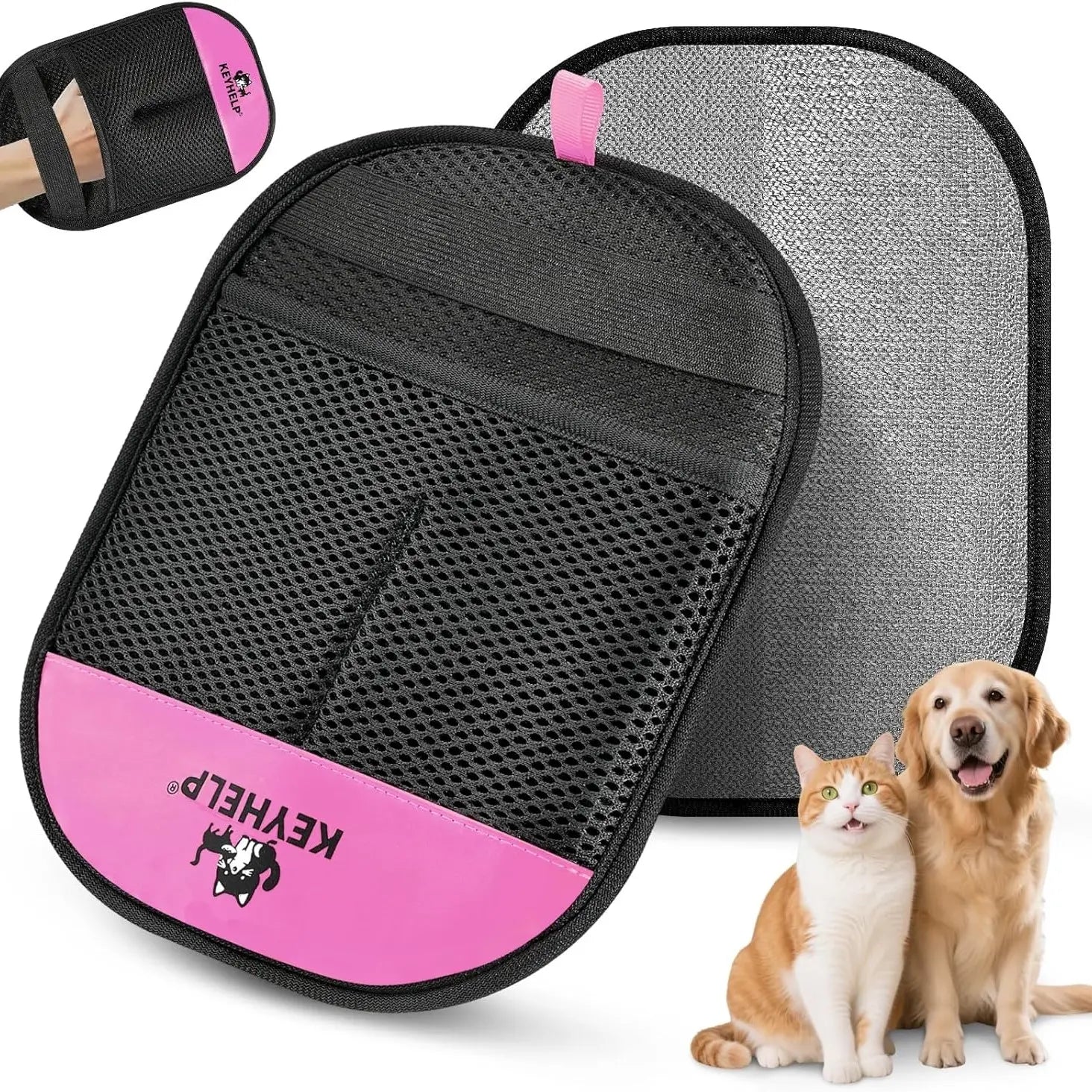 Pet Hair Removal Glove for Dogs & Cats, Pet Hair Remover Electrostatic Gloves Two-Way Brush Sticky Hair Remover Cat Hair Dog Hair Glover Grooming Removal Cleaningfor Clothing, Couch, Bed, Carpet, Car Seat