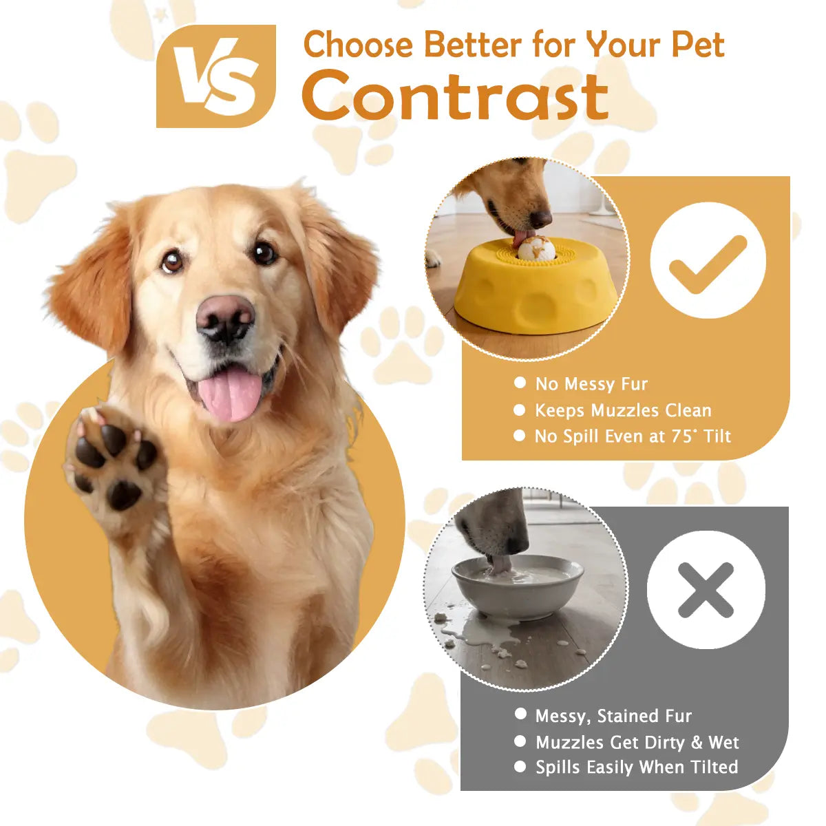 Pawpace Multi-Functional Dog Bowl - Slow Feeder and Lick Bowl with Ball for Oral Hygiene, Featuring 8 Suction Cups for Mess-Free Liquid Treat Enrichment