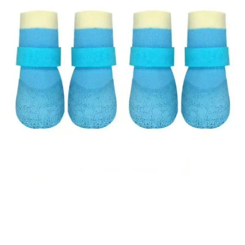 Seasonal Pet Shoes Waterproof Socks for Dogs, Silicone Rain Boots Anti-Slip Wear-Resistant Outdoor Sports outside Dog Foot Covers Paws Pad, 4 Pairs Set